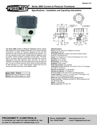 Thumbnail of document Manual - 2900 Current to Pressure Transducer